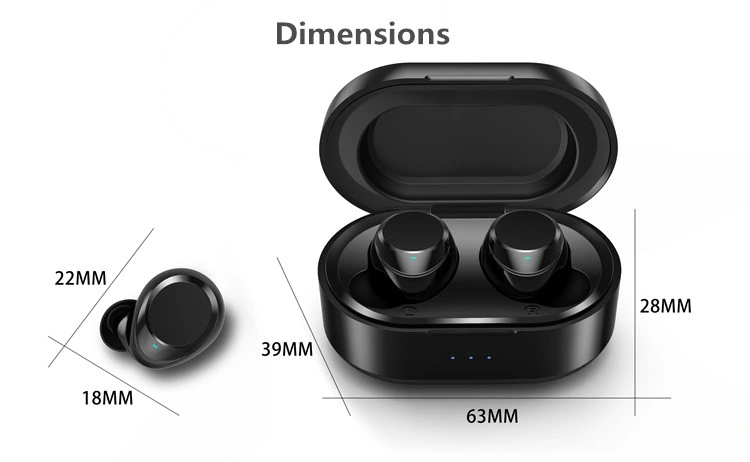 7h Playing Time Earbuds HiFi Deep Bass Sound Bluetooth Headset for iPhone